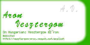 aron vesztergom business card